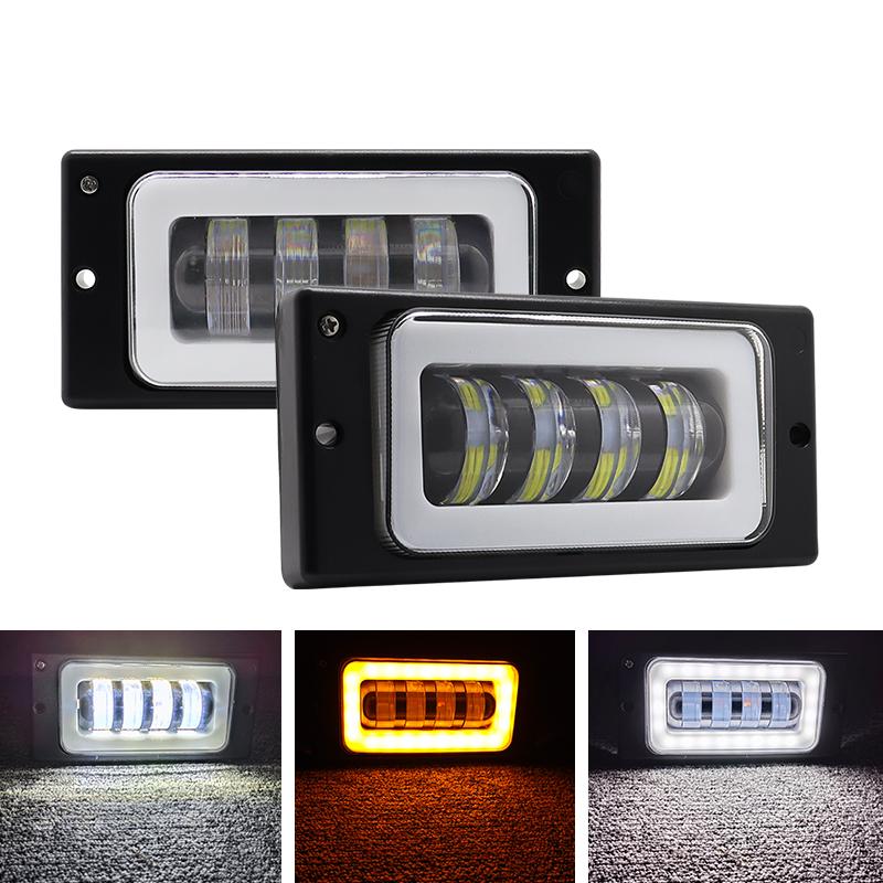 

Пластиковые противотуманные фары, светодиодные противотуманные фары DRL, противотуманные фары ближнего света, кольцо с ангельскими глазками для Lada VAZ 2110 2111 2112 2113 2114 2115 2116 2117 white yellow with halo