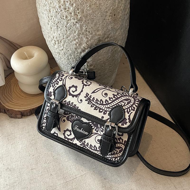 Simple and fashionable printed bags New trendy casual bags Textured winter small bags Crossbody bags Niche women's bags