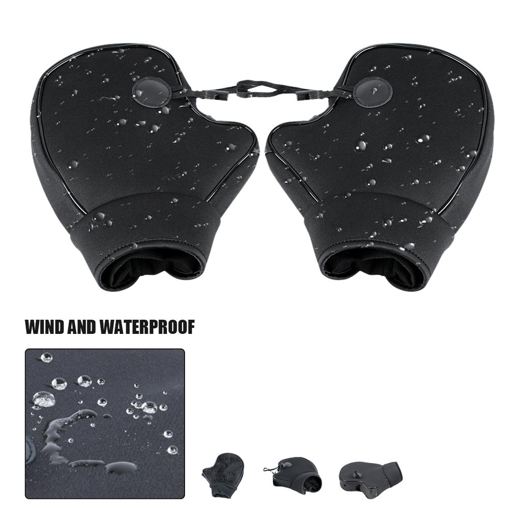 Thick Motorcycle Handlebar Muffs Protective Motorcycle Scooter ATV UTV Winter Warmer Gloves Grip Handle Bar Muff Rainproof Warm