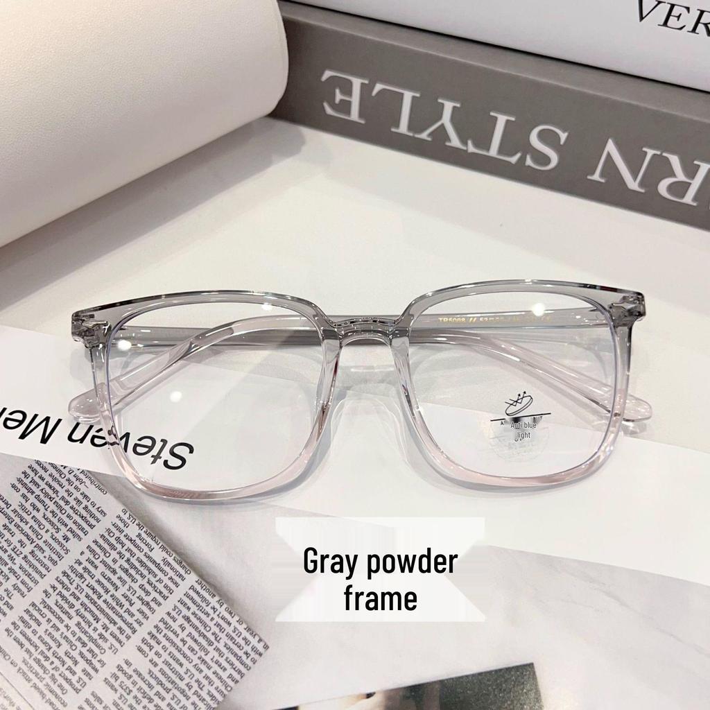 Ultralight Korean Style Women's TR Glasses 53 - Anti-Blue Light, Face Slimming, Square/Round Frame