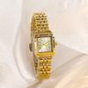 Exquisite kleine quadratische Platte, leichter Luxus, hochwertiges Stahlband Damenarmbanduhr, Nischen-High-End, vielseitige Damen-Quarzuhr