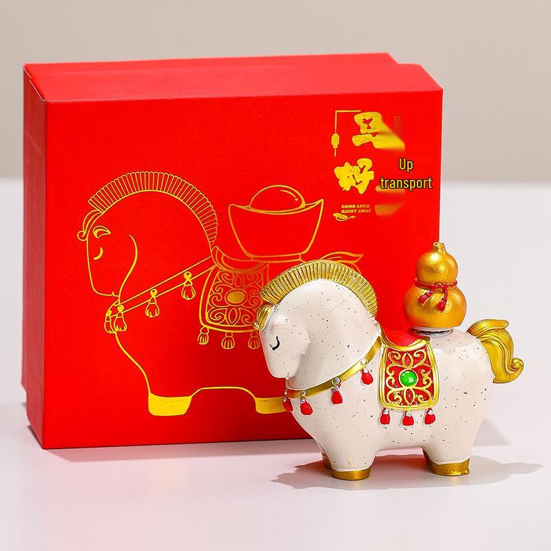 Year of the Horse Zodiac Gift Set: Contemporary Horse Ornament Souvenir