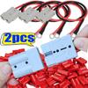 Battery Power Plug Cable Terminal 50A Double Pole with Copper Contact Power Connectors 1000V Charging Plug Accessories 1/2PCS