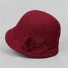 Autumn and winter hat women's wool woolen basin hat thickened thermal top hat