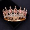 The Bride's Luxurious and Dazzling Tiara A Full Round Design  Princess Style Wedding Dress  Headwear  Flower Cake Decoration and Ornaments