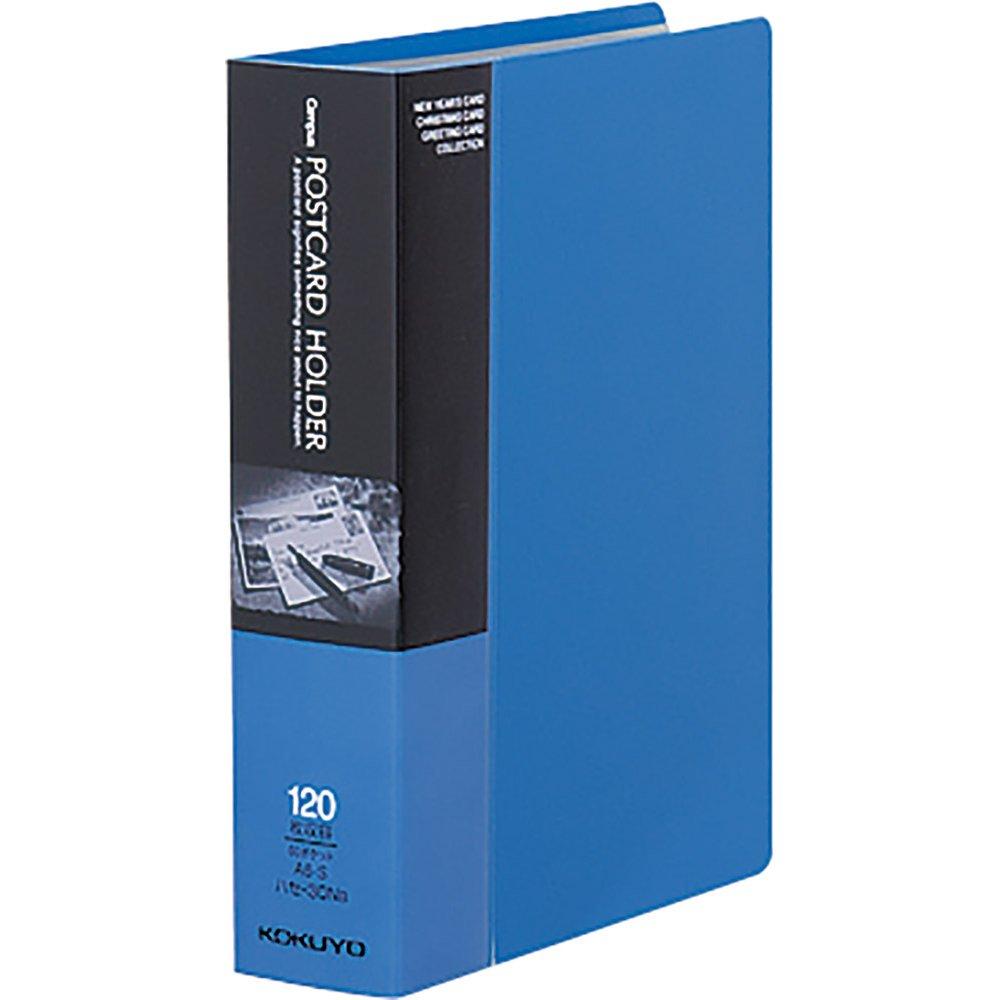 

Держатель для открыток KOKUYO, фиксированный тип A6, 60 карманов, вмещает до 120 карточек, синий Hase-30NB