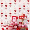 Valentines Decorations Red Pink White Rose Gold Glitter Heart Garland Strings - 8 Packs Paper Heart Garland Banner for Valentine's Day Mothers Day