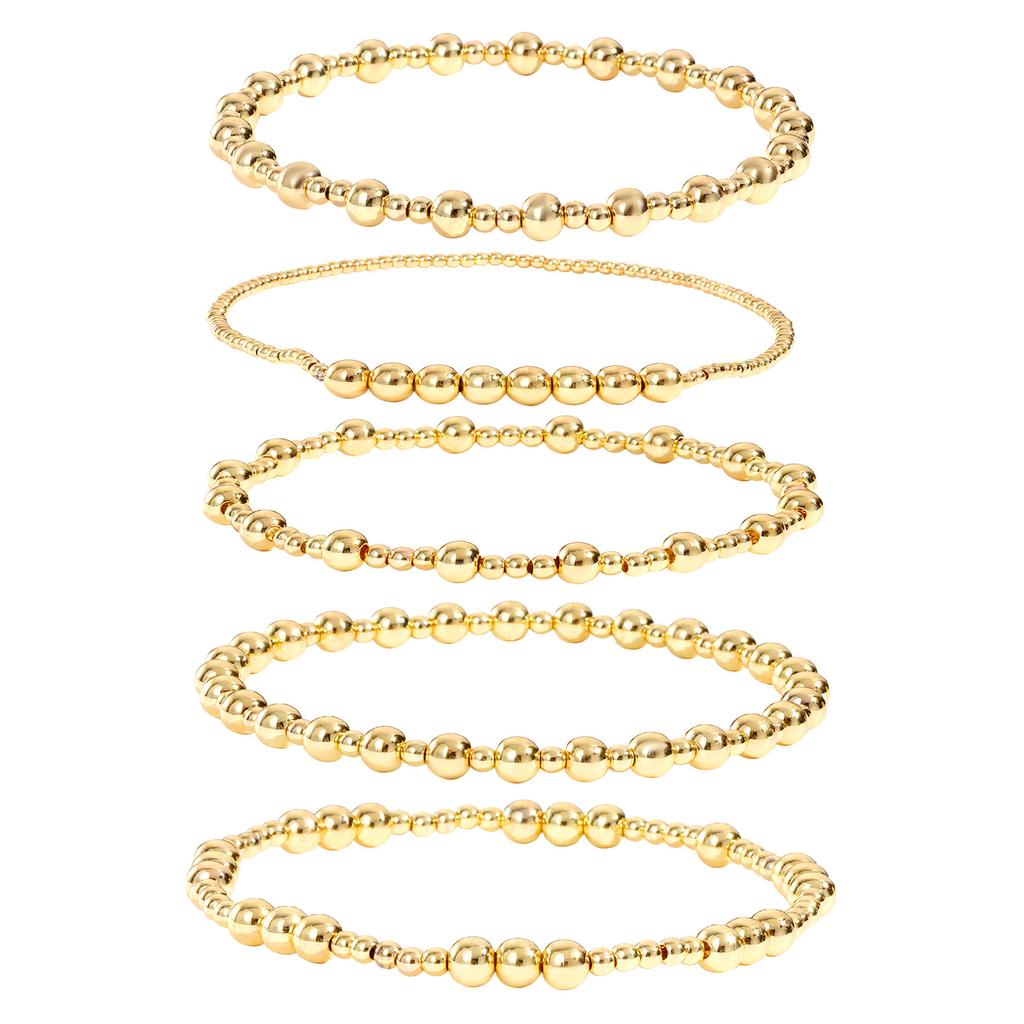 European and American Popular Ccb Beaded Bracelet Bohemian Versatile Stacked Bracelet Geometric Bead Bracelet Female