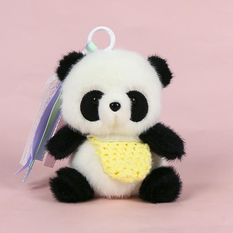 Premium Scented Panda Pendant Backpack: Dressed-Up Panda Doll In Various Styles