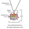 New Guochao Chinese Style Retro Lion Dance Pendant Necklace Personality Diamond Hip Hop Style Necklace