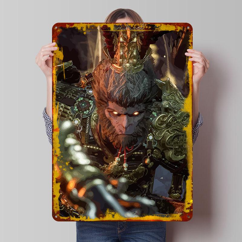

Monkey King Digital Art Tin Plaque Poster Customized Wall Art Retro Vintage Metal Signs for Man Cave Apartment Decoration Room 7.9x11.8In(20x30cm)