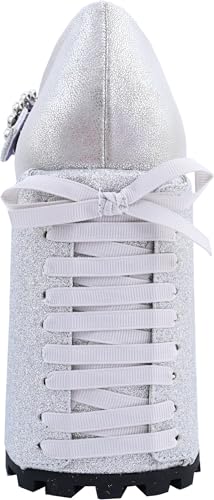 Yosuke Women's Silver Combination Pumps, Sizes 4450039, Sizes 23.0cm-23.5cm