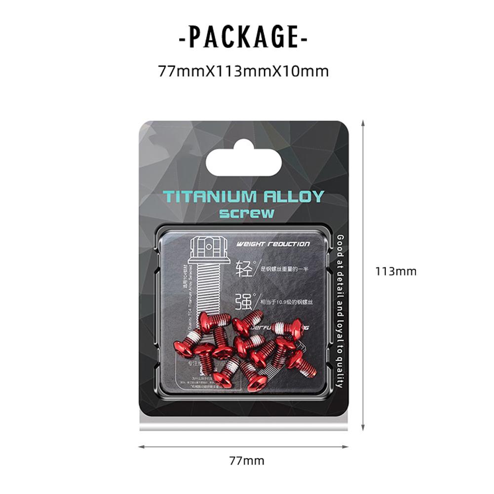 12x M5x10mm Disk Brake Rotor Bolts Bicycle Parts MTB Mountain Bike Brake Screws