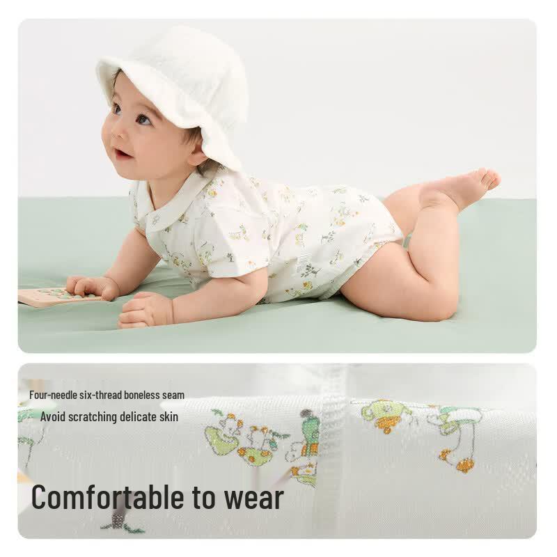 Balabala Newborn Baby 2-Piece Cotton Bodysuit Set