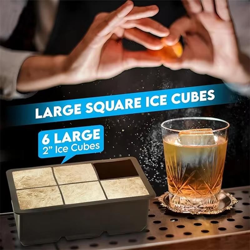 6/8/15 Grids Big Ice Food Mold Giant Jumbo Large Food Grade Silicone Ice Cube Square Tray Mold DIY Ice Maker Model Ice Cube Tray