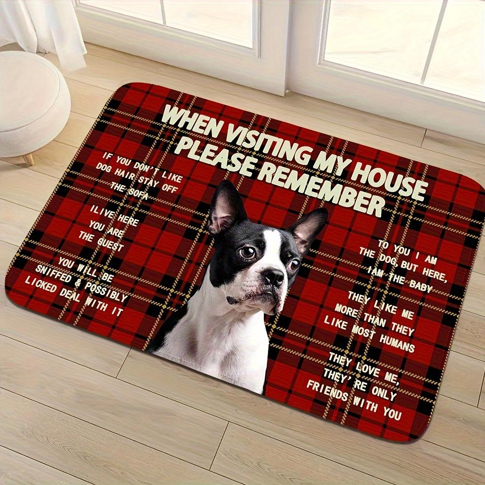 1 stuk Rood Geruite Hond Anti-slip Vloerkleed, Machine Wasbare Vloermat voor Woonkamer Slaapkamer Keuken Entree Huisdecoratie 40x60cm