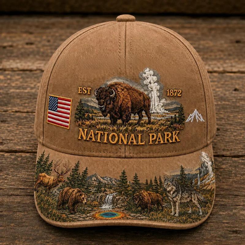 New National Parks Adventure Cap Bison National Park Adventure Cap
