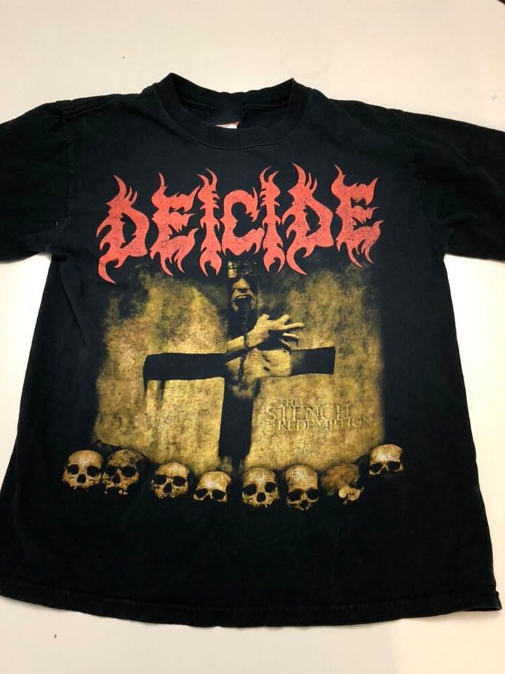 Deicide band Skull Graphic Basic style Unisex  Men Women Unisex T-Shirt S