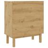 OTTA Drawer Cabinet Brown & White 76.5 X 39.5 X 90 Cm Solid Wood