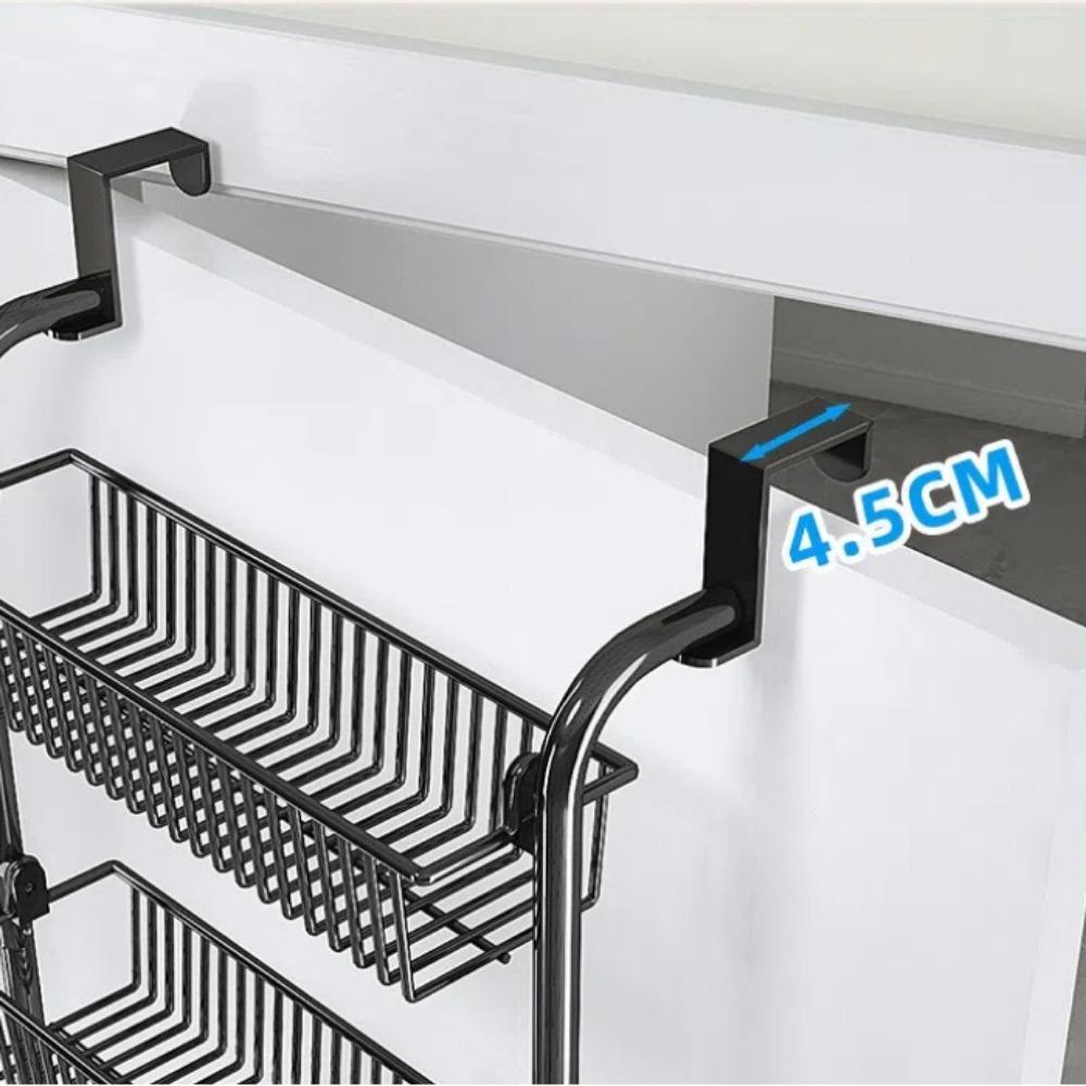 4 Layers Over Door Storage Rack Hanging Storage Basket New Rear Door Hook Shelf  Wardrobe Storage