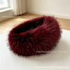 European and American imitation fur hat imitation fox hair warm ear protection princess hat versatile headgear plush bag head hat empty top hat