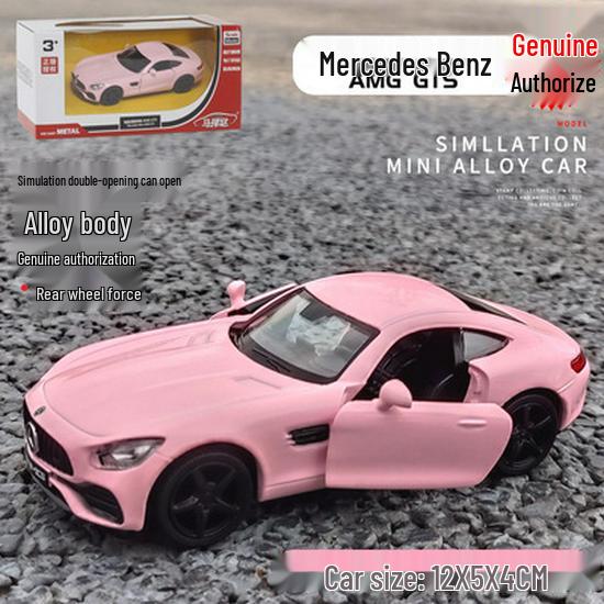 1:36 Pink Alloy Sports Car Model - Children's Toy Ornament