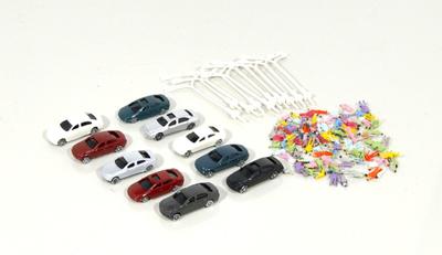 Diorama Set Scale Set of 100 10 10 for N Railroad Model Architectural 1/150 People, Cars, Streetlights, Scale, Layouts, Models, Crafts, Etc.