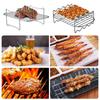 Griglia Friggitrice ad Aria per Cucina con Spiedini per Barbecue per Friggitrici ad Aria a Doppio Cestello Forno Microonde Cottura al Forno