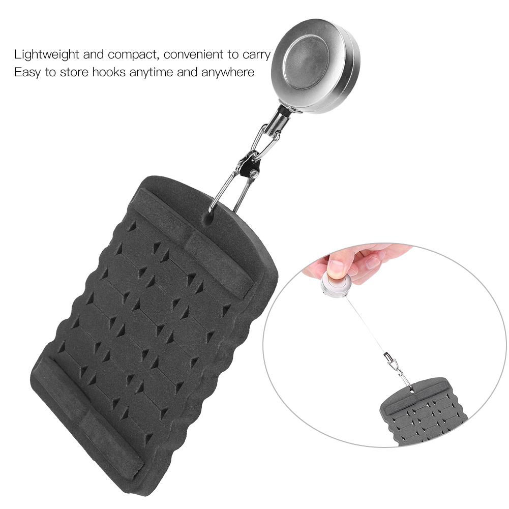 

Fish Hook Storage Foam with Expansion Buckle Fly Fishing Bait Hanging Board Accessory