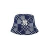 MLB Unisex Checkerboard Denim-Like Bucket Hat 3AHTCC12N-50NYD