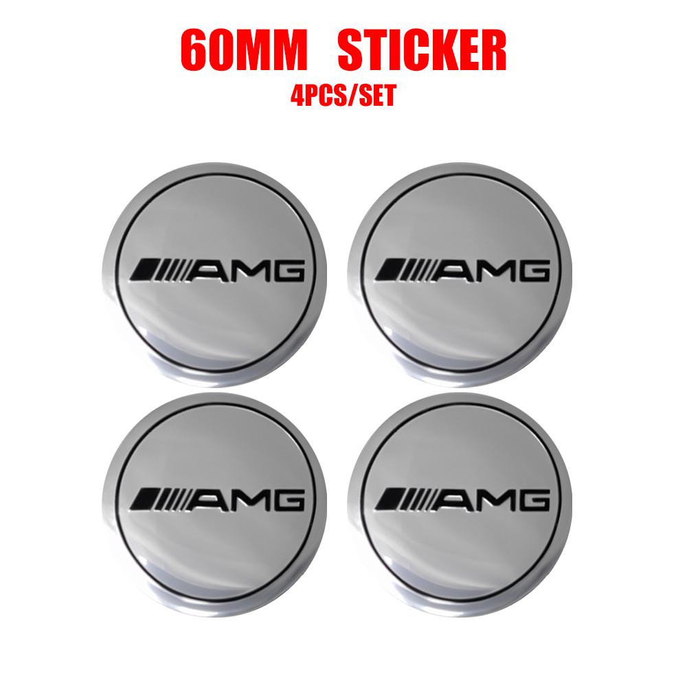 4Pcs/set 56/60/65MM Car Wheel Rims Hub Center Decoration Stickers for Mercedes Benz AMG A B C E R G S Class GLA Car Accessories