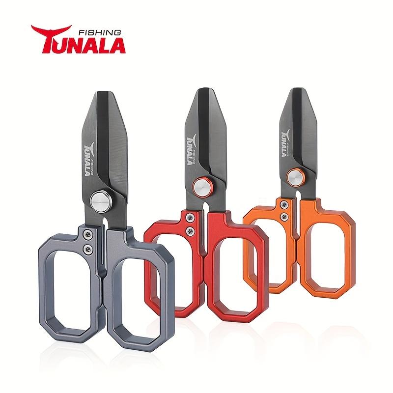 Fishing Scissors with Double Serrated Blades, Made of Molybdenum Vanadium Steel Material for Fishing Weaving Line Scissors,
