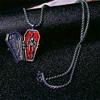 Vintage Halloween Openable Coffin Skeleton Skull Pendant Necklace Stainless Steel Chain Choker Gothic Punk Jewelry For Women Men