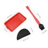 Woodworking Brush Tool Set Soft Silicone Glues Applicator Thin Scraper Glues Tray DIY Crafts Glues Spreader Brush with Tray