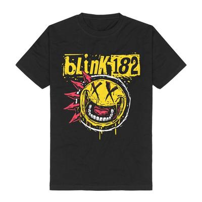 Blink182 Evil Smiley Face Print T Shirt 100 Cotton Unisex Pop Punk Streetwear Fan Graphic Tee