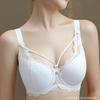 Large Size Lingerie Women's Soft Steel Ring Adjustable Lingerie Thin Lace Gathered Bra