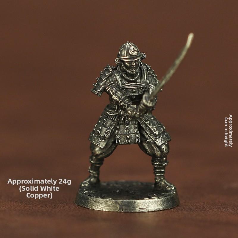 New Metal Chess Piece Samurai Ninja Ancient Soldier Model Toy Desktop Game Gift Display Piece Static Action Figure Collectible