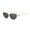 Fashion Cat Eye Metal Sunglasses Women Men Vintage Luxury Daily Simple Brand Sun Glasses Leisure Travel Lady Man Glasses UV400