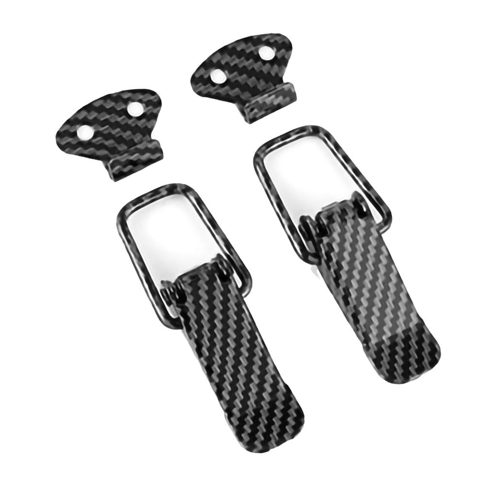 Pair Car Bumpers Trunk Hatch Lid Quick Release Fasteners Hook Lock Clips Auto Truck Exterior AccessoriesCarbon Fiber S