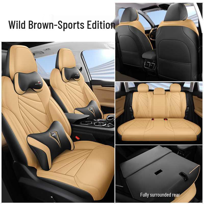 Breathable Perforated Leather Seat Covers for 23-25 Geely Boyue L – Full Coverage, Four-Season Use