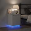 White Nightstand 39 x 34.5 x 50 cm Engineered Wood