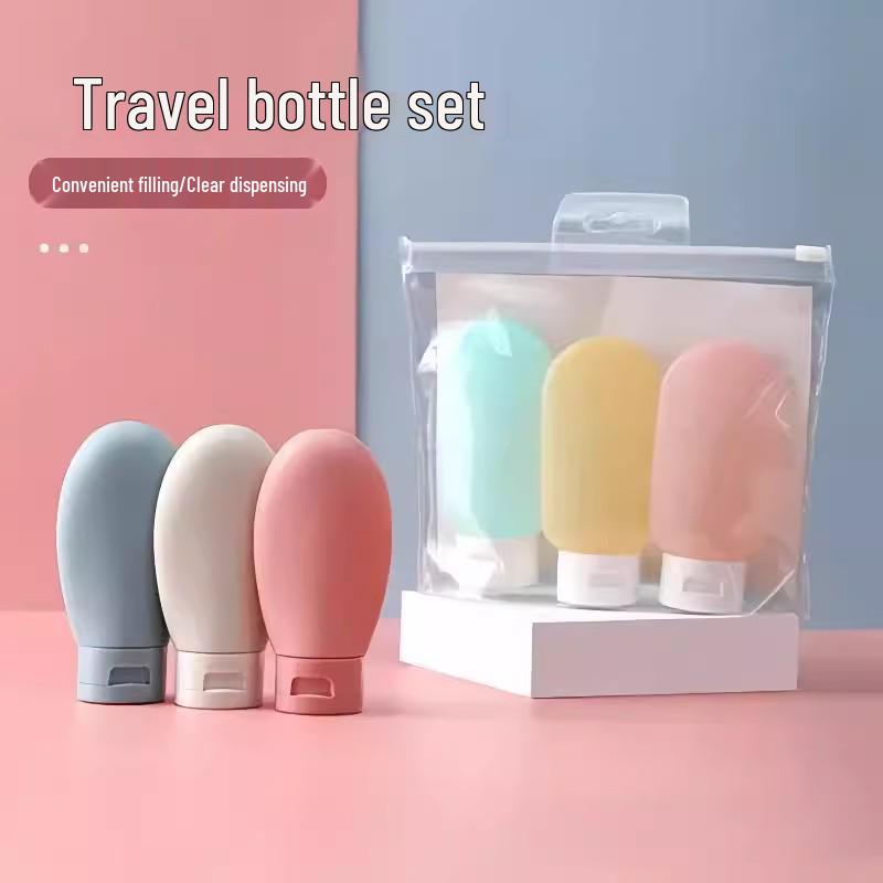 Sada 60ml cestovních lahviček s uzávěrem squeeze-top pro sprchový gel a šampon