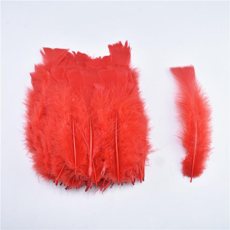 100pcs Flat Fluffy Colorful Turkey/Chicken FeathersDiy Pheasant Plume for Needlework Decor Clothes Handicraft Accessories10-18cm