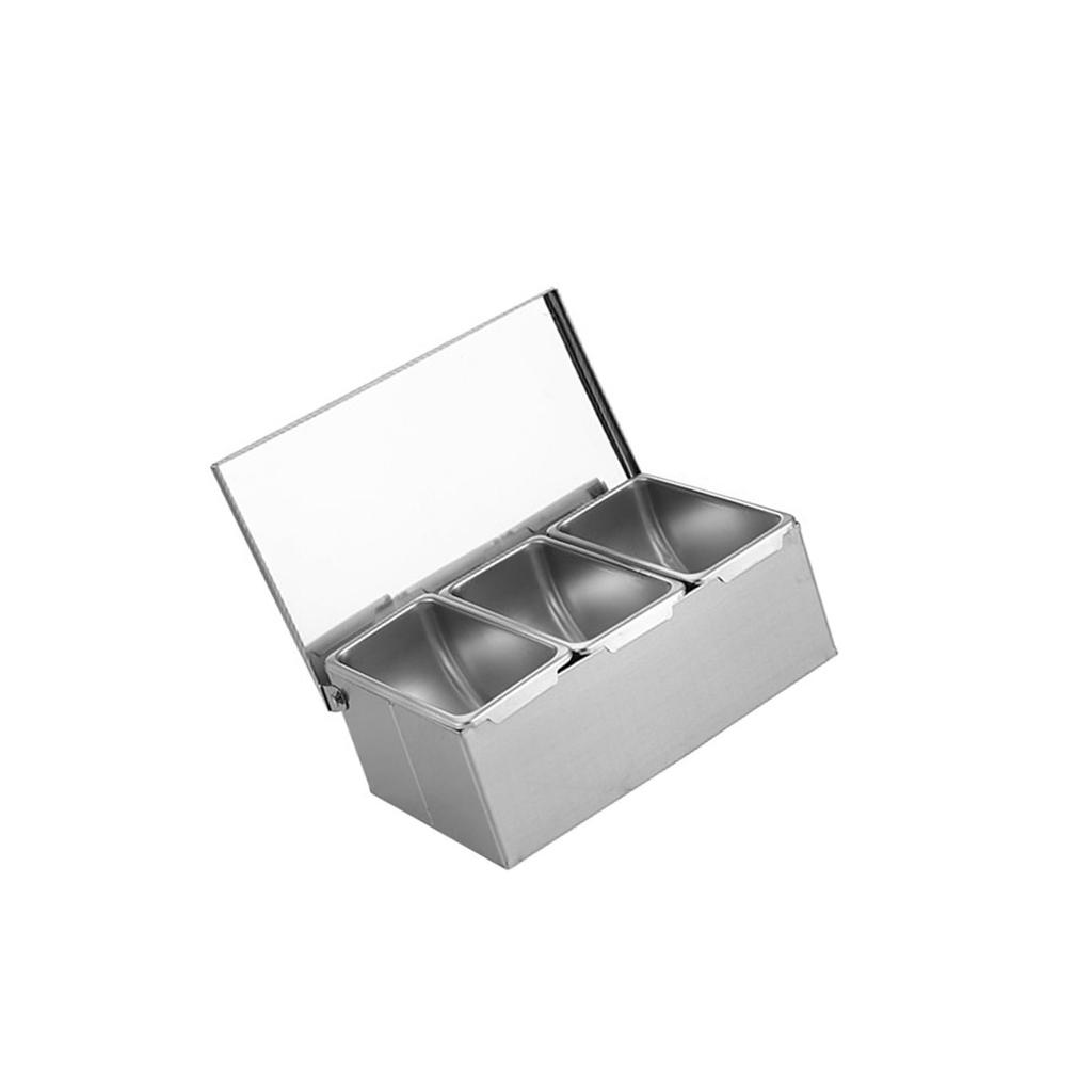 Professional Kitchen Spice Organizers 304 Nonrust Steel Multi Compartment Container Hygienic Space Saving Design