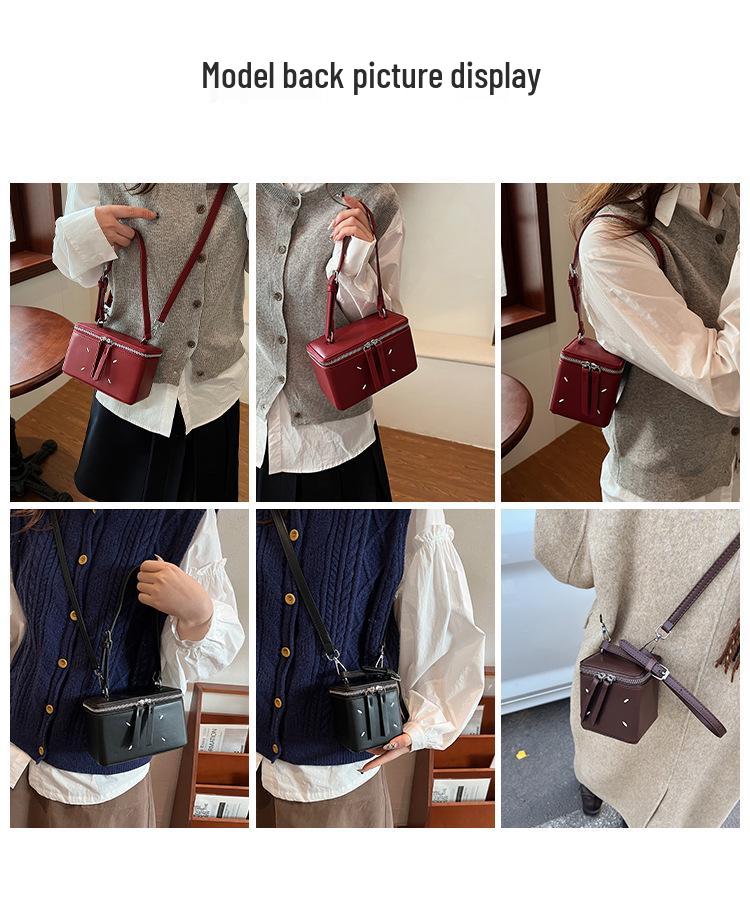 2024 Koreanischer Stil Damen Vielseitige Umhänge Quadratische Tasche - Schlichtes, Nischen-Design