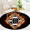 Borussia Mönchengladbach Round Area Rug,Carpet Rug for Living Room Bedroom Sofa Playroom Decor,Non-slip Floor Mat