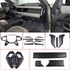 ABS Matte Black For Land Rover Defender 90 110 2020-2024 Car Center Control Trim Strip Frame Cover Sticker Interior Accessories