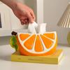BRCeramic Tissue Box Cartoon Orange Lemon Toilet Paper Box Living Room Desk Storage Napkin Holder Home Decoraction LuxuryEY