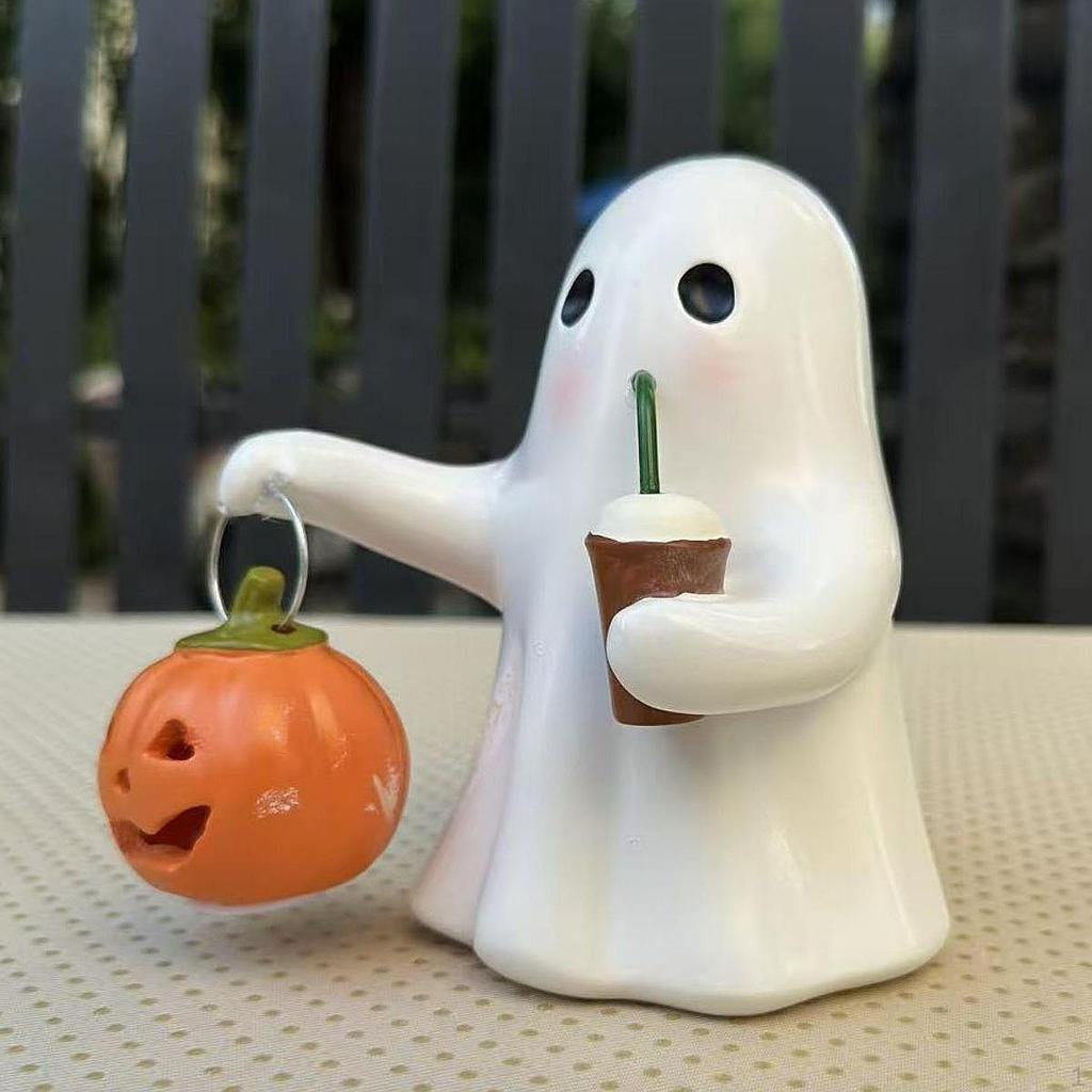 Figurine Statue Halloween Gift Bedside Lamp Collectible Tabletop Ornament Night Light for Cabinet