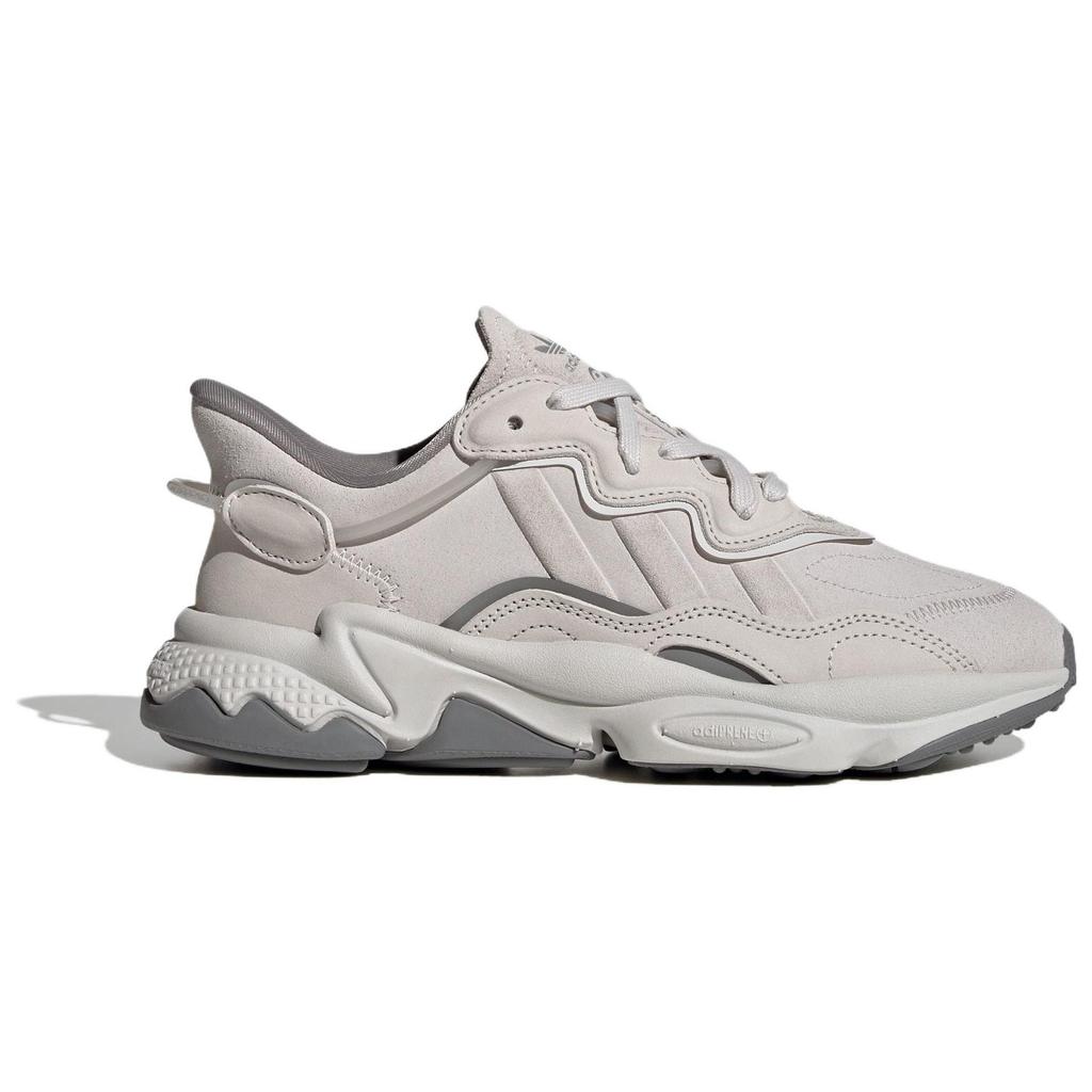 Adidas Ozweego Shoes Leather Versatile Minimalist Shock Absorption Durable Low-Top Dad Shoes Women Shoes Gray IE9510